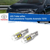 0 Luci posizione LED W5W Toyota Avensis T270 2009-2011 W5W Tube W5W: Lampadine LED Tube 6000k (Coppia)