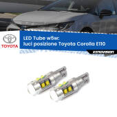 0 Luci posizione LED W5W Toyota Corolla E110 1997-2001 W5W Tube W5W: Lampadine LED Tube 6000k (Coppia)