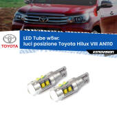 0 Luci posizione LED W5W Toyota Hilux VIII AN110 2015in poi W5W Tube W5W: Lampadine LED Tube 6000k (Coppia)