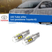 0 Luci posizione LED W5W Toyota IQ 2009-2015 W5W Tube W5W: Lampadine LED Tube 6000k (Coppia)