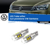 0 Luci posizione LED W5W VW Santana 1995-2012 W5W Tube W5W: Lampadine LED Tube 6000k (Coppia)