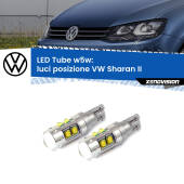 0 Luci posizione LED W5W VW Sharan II 2010-2019 W5W Tube W5W: Lampadine LED Tube 6000k (Coppia)