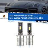 0 Luci svolta LED H3 9600Lm per Porsche Cayenne 9PA 2002 - 2010 H3: Kit LED Accent 9600LM
