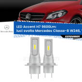 0 Luci svolta LED H7 9600Lm per Mercedes Classe-B W246, W242 2011 - 2018 H7: Kit LED Accent 9.600LM
