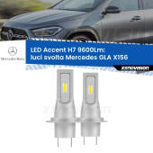 0 Luci svolta LED H7 9600Lm per Mercedes GLA X156 2013 in poi H7: Kit LED Accent 9.600LM