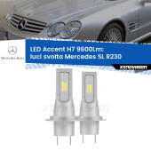 0 Luci svolta LED H7 9600Lm per Mercedes SL R230 2001 - 2012 H7: Kit LED Accent 9.600LM