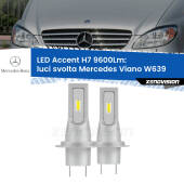 0 Luci svolta LED H7 9600Lm per Mercedes Viano W639 2011 - 2007 H7: Kit LED Accent 9.600LM