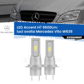 0 Luci svolta LED H7 9600Lm per Mercedes Vito W639 2011 - 2012 H7: Kit LED Accent 9.600LM