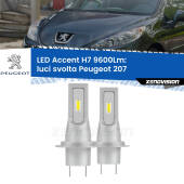 0 Luci svolta LED H7 9600Lm per Peugeot 207 con luci svolta H7: Kit LED Accent 9.600LM