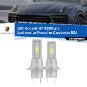 0 Luci svolta LED H7 9600Lm per Porsche Cayenne 92A 2010 - 2014 H7: Kit LED Accent 9.600LM