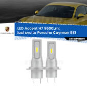 0 Luci svolta LED H7 9600Lm per Porsche Cayman 981 2013 in poi H7: Kit LED Accent 9.600LM