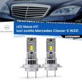 0 Luci svolta LED Mercedes Classe-S W221 2005 - 2013: H7 Nava H7: Kit LED Nava 20.000Lumen