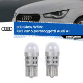 0 Luci Vano Portaoggetti LED Audi A1  2010 - 2018: W5W Glow a Luce Calda W5W: LED Glow Bianco Caldo (Coppia)