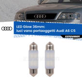 0 Luci Vano Portaoggetti LED Audi A6 C5 1997 - 2004: C5W Glow a Luce Calda (Coppia) C5W: LED Glow Bianco Caldo 36mm (Coppia)