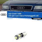 0 Luci Vano Portaoggetti LED Audi A8 D2 1994 - 2002: T4W Xenovision T4W (BA9S): Xenovision LED Canbus Bianco Lunare