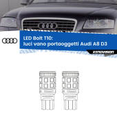 0 Luci Vano Portaoggetti LED Audi A8 D3 2002 - 2009: T10 Bolt T10: LED Bolt 6000k (Coppia)