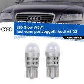 0 Luci Vano Portaoggetti LED Audi A8 D3 2002 - 2009: W5W Glow a Luce Calda W5W: LED Glow Bianco Caldo (Coppia)