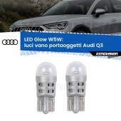 0 Luci Vano Portaoggetti LED Audi Q3 2011 - 2018: W5W Glow a Luce Calda W5W: LED Glow Bianco Caldo (Coppia)