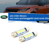 0 Luci Vano Portaoggetti LED c5w 36mm Land rover Discovery II L318 1998 - 2004 (Coppia) C5W C10W Led Canbus 36mm a 3 Ultra Led Xenovision - Bianco Lunare 6000k (Coppia)