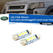 0 Luci Vano Portaoggetti LED c5w 36mm Land rover Freelander L314 1998 - 2006 (Coppia) C5W C10W Led Canbus 36mm a 3 Ultra Led Xenovision - Bianco Lunare 6000k (Coppia)