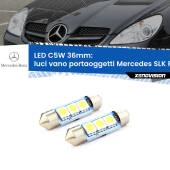 0 Luci Vano Portaoggetti LED c5w 36mm Mercedes SLK R171 2004 - 2011 (Coppia) C5W C10W Led Canbus 36mm a 3 Ultra Led Xenovision - Bianco Lunare 6000k (Coppia)