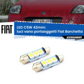0 Luci Vano Portaoggetti LED c5w 41mm Fiat Barchetta 1995 - 2005 (Coppia) C5W C10W Led Canbus 41mm a 3 Ultra Led Xenovision - Bianco Lunare 6000k (Coppia)