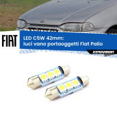0 Luci Vano Portaoggetti LED c5w 41mm Fiat Palio 1996 - 2003 (Coppia) C5W C10W Led Canbus 41mm a 3 Ultra Led Xenovision - Bianco Lunare 6000k (Coppia)