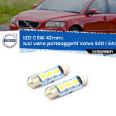 0 Luci Vano Portaoggetti LED c5w 41mm Volvo S40 I 644 1995 - 2003 (Coppia) C5W C10W Led Canbus 41mm a 3 Ultra Led Xenovision - Bianco Lunare 6000k (Coppia)