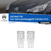 0 Luci Vano Portaoggetti LED Citroën C3 II 2009 - 2016: T10 Bolt T10: LED Bolt 6000k (Coppia)
