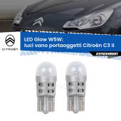 0 Luci Vano Portaoggetti LED Citroën C3 II 2009 - 2016: W5W Glow a Luce Calda W5W: LED Glow Bianco Caldo (Coppia)