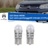 0 Luci Vano Portaoggetti LED Citroën C3 Picasso 2009 - 2016: W5W Glow a Luce Calda W5W: LED Glow Bianco Caldo (Coppia)