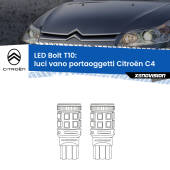 0 Luci Vano Portaoggetti LED Citroën C4 2004 - 2011: T10 Bolt T10: LED Bolt 6000k (Coppia)