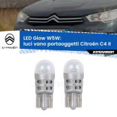 0 Luci Vano Portaoggetti LED Citroën C4 II 2009 - 2016: W5W Glow a Luce Calda W5W: LED Glow Bianco Caldo (Coppia)