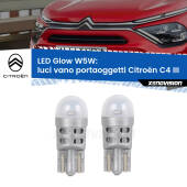 0 Luci Vano Portaoggetti LED Citroën C4 III 2020 in poi: W5W Glow a Luce Calda W5W: LED Glow Bianco Caldo (Coppia)