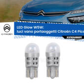 0 Luci Vano Portaoggetti LED Citroën C4 Picasso II 2013 in poi: W5W Glow a Luce Calda W5W: LED Glow Bianco Caldo (Coppia)