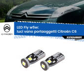 0 Luci Vano Portaoggetti LED Citroën C6  2005 - 2012: W5W Fly W5W: Lampadine LED Fly 6000k (Coppia)