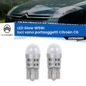0 Luci Vano Portaoggetti LED Citroën C6  2005 - 2012: W5W Glow a Luce Calda W5W: LED Glow Bianco Caldo (Coppia)