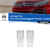 0 Luci Vano Portaoggetti LED Citroën Jumpy III 2016 in poi: T10 Bolt T10: LED Bolt 6000k (Coppia)