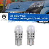 0 Luci Vano Portaoggetti LED Citroën Nemo 2008 in poi: W5W Glow a Luce Calda W5W: LED Glow Bianco Caldo (Coppia)