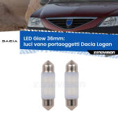 0 Luci Vano Portaoggetti LED Dacia Logan 2004 - 2011: C5W Glow a Luce Calda (Coppia) C5W: LED Glow Bianco Caldo 36mm (Coppia)