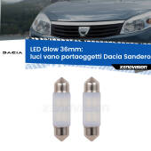0 Luci Vano Portaoggetti LED Dacia Sandero I 2008 - 2012: C5W Glow a Luce Calda (Coppia) C5W: LED Glow Bianco Caldo 36mm (Coppia)