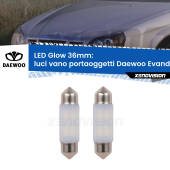 0 Luci Vano Portaoggetti LED Daewoo Evanda 2002 - 2005: C5W Glow a Luce Calda (Coppia) C5W: LED Glow Bianco Caldo 36mm (Coppia)
