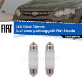 0 Luci Vano Portaoggetti LED Fiat Strada 1999 - 2021: C5W Glow a Luce Calda (Coppia) C5W: LED Glow Bianco Caldo 36mm (Coppia)