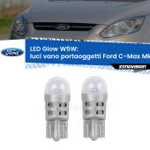 0 Luci Vano Portaoggetti LED Ford C-Max Mk2 2011 - 2019: W5W Glow a Luce Calda W5W: LED Glow Bianco Caldo (Coppia)