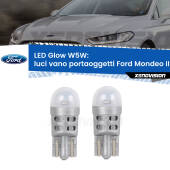 0 Luci Vano Portaoggetti LED Ford Mondeo III B5Y 2000 - 2007: W5W Glow a Luce Calda W5W: LED Glow Bianco Caldo (Coppia)