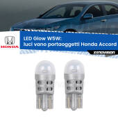 0 Luci Vano Portaoggetti LED Honda Accord Mk7 2002 - 2007: W5W Glow a Luce Calda W5W: LED Glow Bianco Caldo (Coppia)