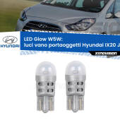 0 Luci Vano Portaoggetti LED Hyundai IX20 JC 2010 in poi: W5W Glow a Luce Calda W5W: LED Glow Bianco Caldo (Coppia)