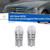 0 Luci Vano Portaoggetti LED Mercedes Classe-C W204 2007 - 2014: W5W Glow a Luce Calda W5W: LED Glow Bianco Caldo (Coppia)