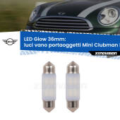 0 Luci Vano Portaoggetti LED Mini Clubman R55 2007 - 2015: C5W Glow a Luce Calda (Coppia) C5W: LED Glow Bianco Caldo 36mm (Coppia)