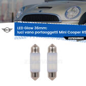 0 Luci Vano Portaoggetti LED Mini Cooper R56 R57 2006 - 2013: C5W Glow a Luce Calda (Coppia) C5W: LED Glow Bianco Caldo 36mm (Coppia)